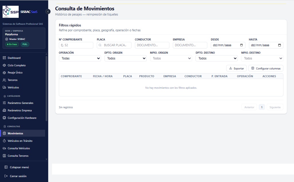 Consulta y Analítica de Movimientos